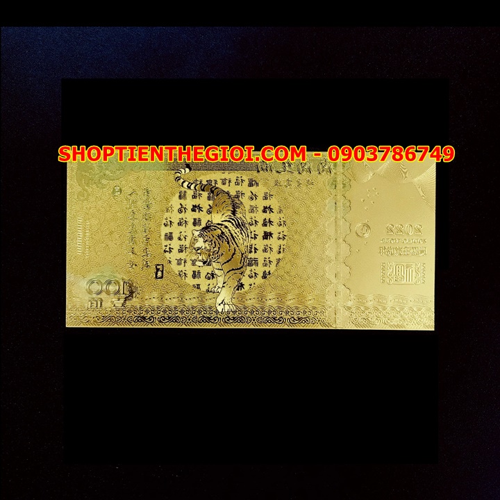 Tiền lì xì 100 hình Con Cọp in màu Plastic - SP005403